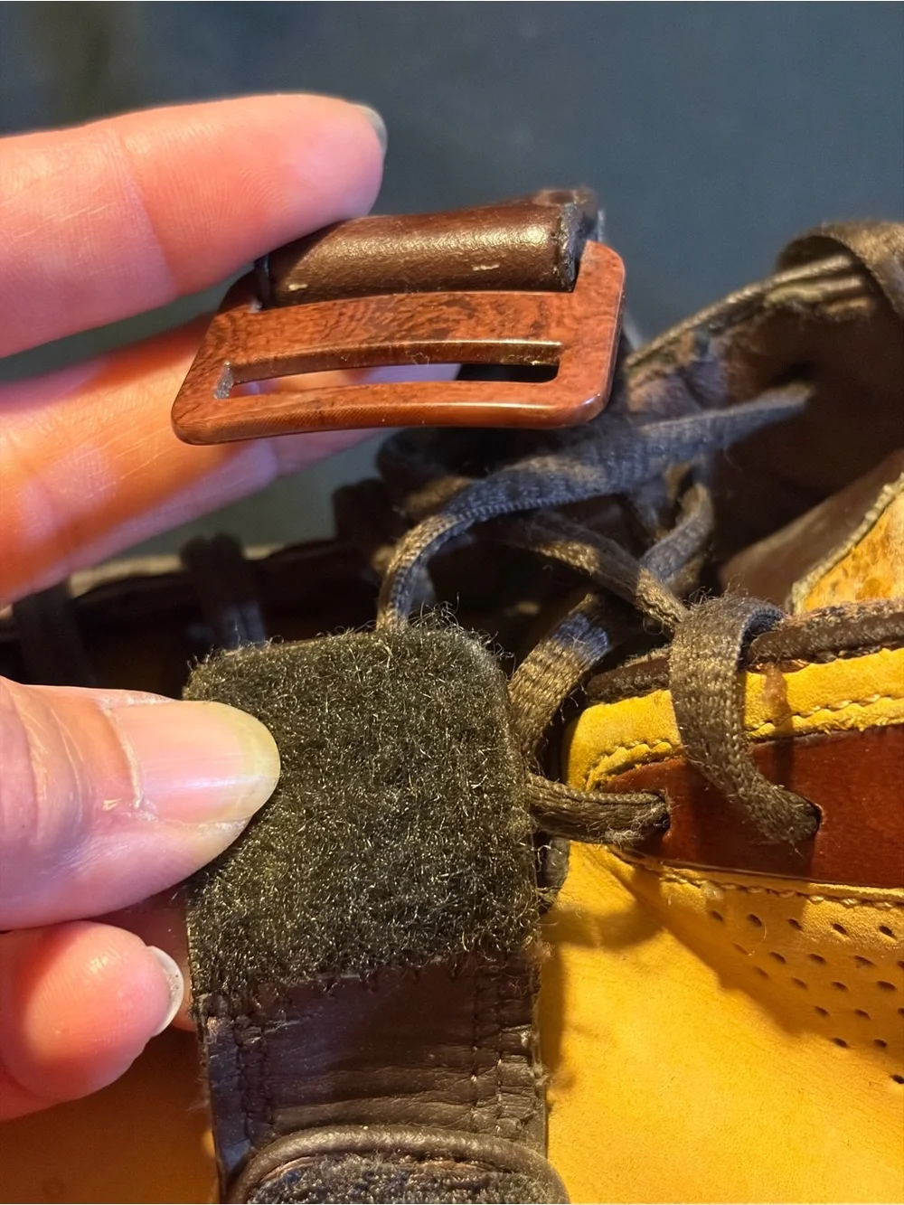 310 Motoring Vintage Two-Tone Leather High-Top Boots – US 10 (BRYN Model)
